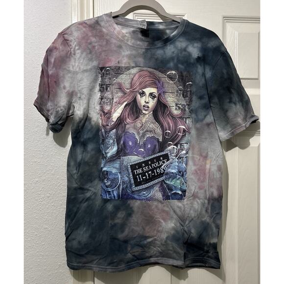Gildan Tops - Gildan Under The Sea Police Mermaid T shirt Adult Size Medium Cotton Tie Dye